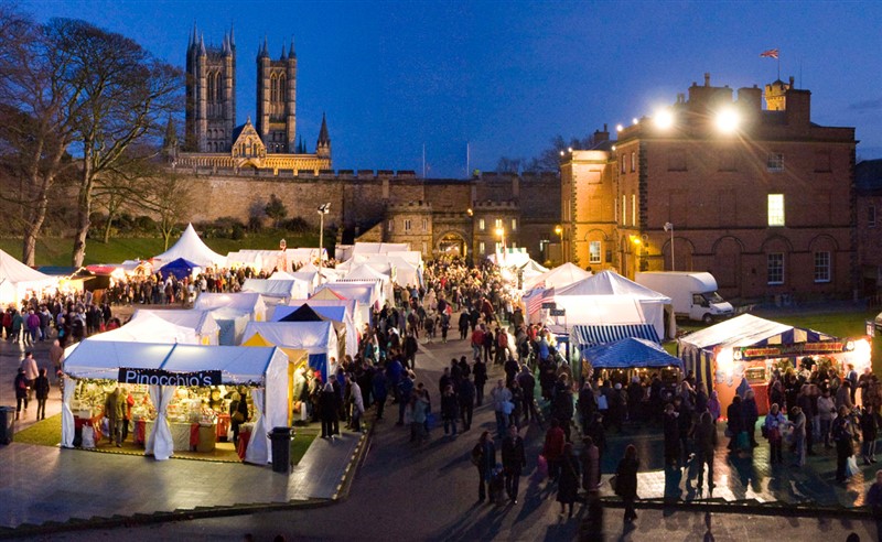 The Lincoln Christmas Market, Castle Hill, Lincoln.